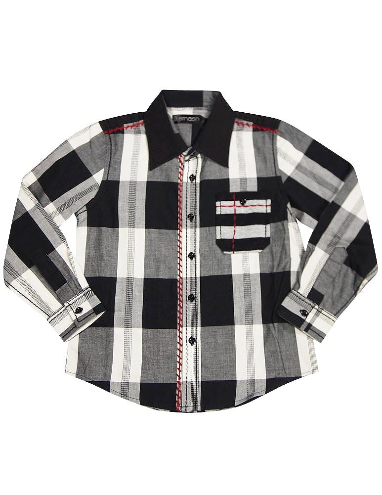 Smash Boys Western Style Long Sleeve Button or Snap Down Shirt Top