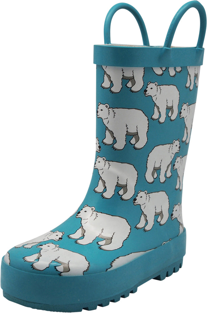 Norty Big Kids Boys Girls Waterproof Rubber Printed Rain Boots - 12 Patterns