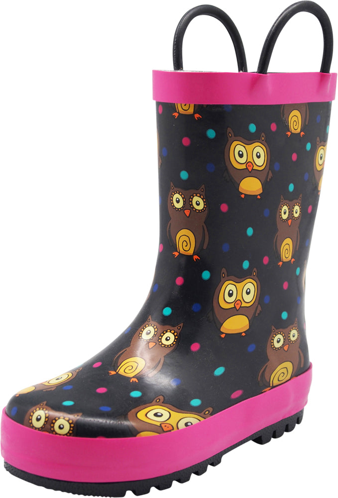 Norty Big Kids Boys Girls Waterproof Rubber Printed Rain Boots - 12 Patterns