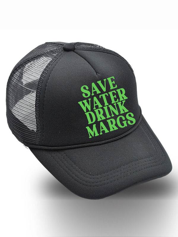 Save Water Drink Margs printed baseball cap trucker hat