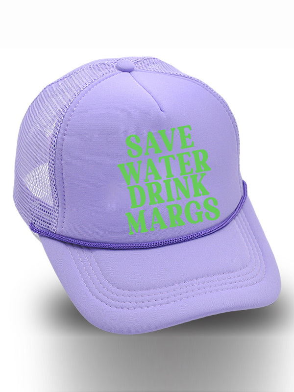 Save Water Drink Margs printed baseball cap trucker hat