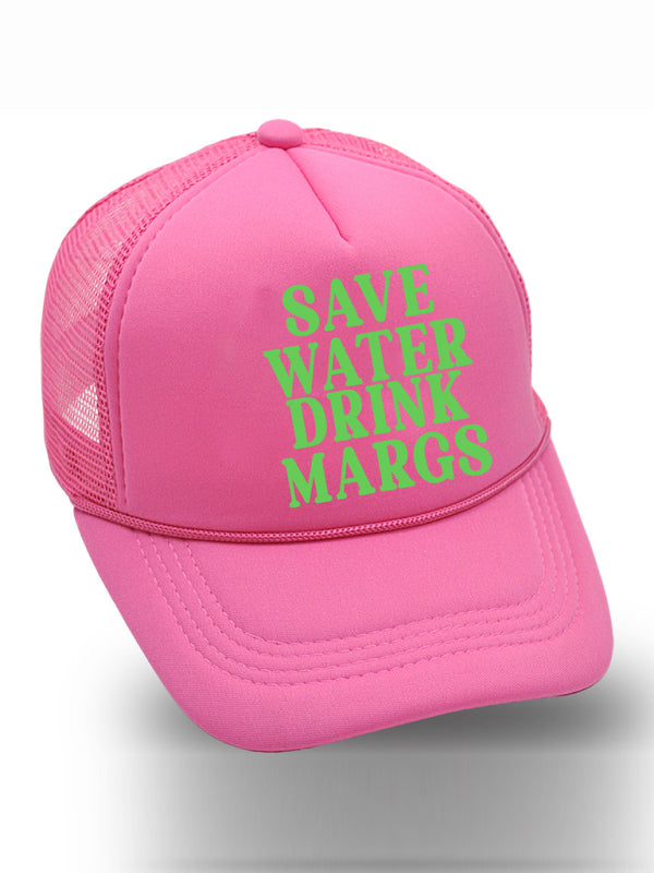 Save Water Drink Margs printed baseball cap trucker hat