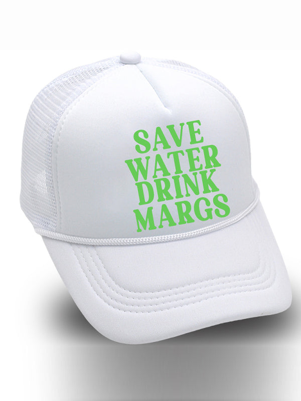Save Water Drink Margs printed baseball cap trucker hat