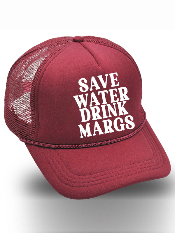 Save Water Drink Margs printed baseball cap trucker hat